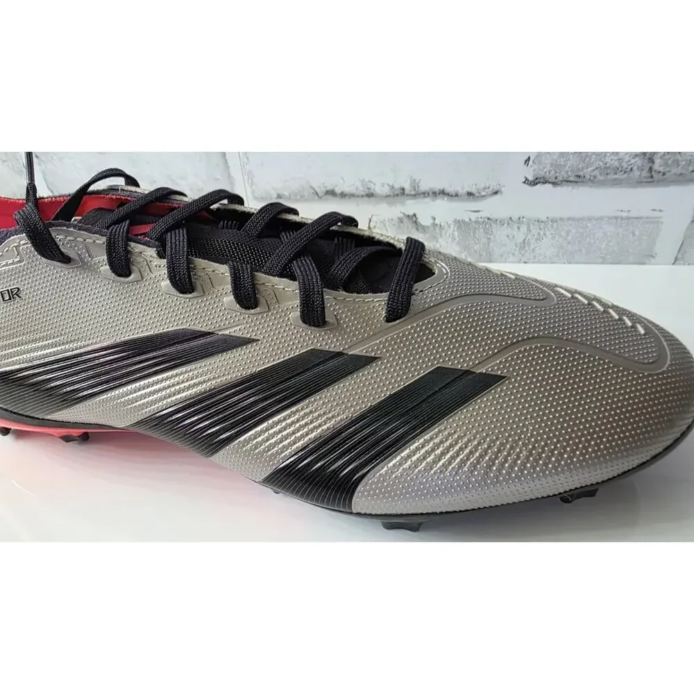 Adidas Predator League FG Men's Size 9.5 Platinum Metallic Soccer Cleats IF6349